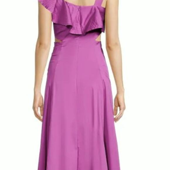 Veronica Beard Beilla Ruffle A Line Dress Vivid Orchid size 6 - Picture 5 of 9